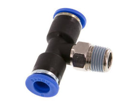 6mm x R1/8'' inline T-stuk Messing/PA 66 Insteekfitting Buitendraad Draaibaar NBR [2 Stuks]