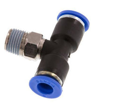 6mm x R1/8'' inline T-stuk Messing/PA 66 Insteekfitting Buitendraad Draaibaar NBR [2 Stuks]