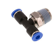 4mm x R1/4'' inline T-stuk Messing/PA 66 Insteekfitting Buitendraad Draaibaar NBR [2 Stuks]