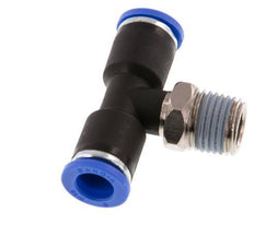 8mm x R1/4'' inline T-stuk Messing/PA 66 Insteekfitting Buitendraad Draaibaar NBR [2 Stuks]
