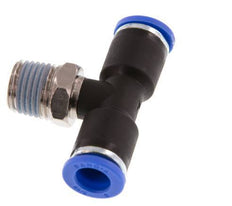 8mm x R1/4'' inline T-stuk Messing/PA 66 Insteekfitting Buitendraad Draaibaar NBR [2 Stuks]