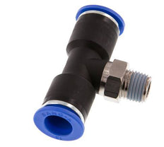 12mm x R1/4'' inline T-stuk Messing/PA 66 Insteekfitting Buitendraad Draaibaar NBR