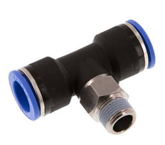 16mm x R3/8'' inline T-stuk Messing/PA 66 Insteekfitting Buitendraad Draaibaar NBR