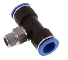 16mm x R3/8'' inline T-stuk Messing/PA 66 Insteekfitting Buitendraad Draaibaar NBR