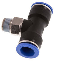 16mm x R3/8'' inline T-stuk Messing/PA 66 Insteekfitting Buitendraad Draaibaar NBR