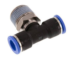 10mm x R1/2'' inline T-stuk Messing/PA 66 Insteekfitting Buitendraad Draaibaar NBR