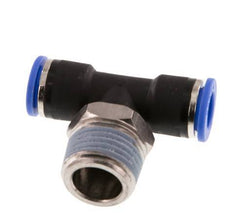 10mm x R1/2'' inline T-stuk Messing/PA 66 Insteekfitting Buitendraad Draaibaar NBR