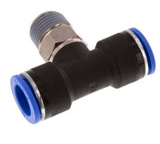 16mm x R1/2'' inline T-stuk Messing/PA 66 Insteekfitting Buitendraad Draaibaar NBR