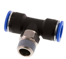 16mm x R1/2'' inline T-stuk Messing/PA 66 Insteekfitting Buitendraad Draaibaar NBR