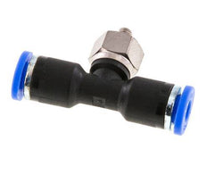 4mm x M 3 Inline Tee Push-in Fitting with Male Threads Steel/PA 66 NBR Rotatable [2 Pieces]