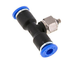 4mm x M 3 Inline Tee Push-in Fitting with Male Threads Steel/PA 66 NBR Rotatable [2 Pieces]