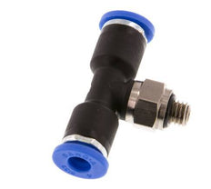 4mm x M 5 inline T-stuk Messing/PA 66 Insteekfitting Buitendraad Draaibaar NBR [2 Stuks]