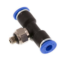 4mm x M 5 inline T-stuk Messing/PA 66 Insteekfitting Buitendraad Draaibaar NBR [2 Stuks]