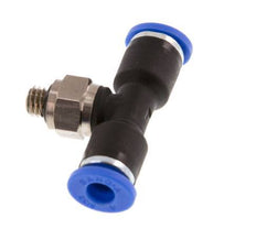 4mm x M 5 inline T-stuk Messing/PA 66 Insteekfitting Buitendraad Draaibaar NBR [2 Stuks]