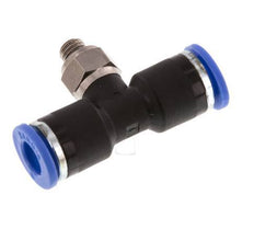 6mm x M 5 Inline Tee Push-in Fitting with Male Threads Brass/PA 66 NBR Rotatable [2 Pieces]