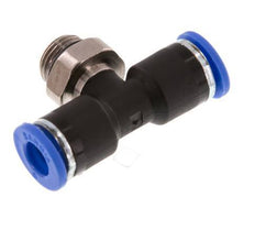 6mm x G1/8'' inline T-stuk Messing/PA 66 Insteekfitting Buitendraad Draaibaar NBR [2 Stuks]