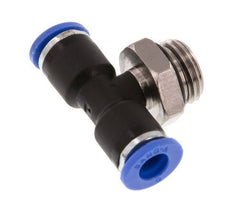 6mm x G1/4'' inline T-stuk Messing/PA 66 Insteekfitting Buitendraad Draaibaar NBR [2 Stuks]