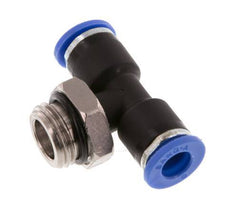 6mm x G1/4'' inline T-stuk Messing/PA 66 Insteekfitting Buitendraad Draaibaar NBR [2 Stuks]