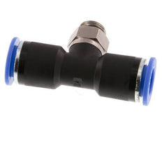 12mm x G1/4'' inline T-stuk Messing/PA 66 Insteekfitting Buitendraad Draaibaar NBR