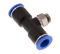 12mm x G1/4'' inline T-stuk Messing/PA 66 Insteekfitting Buitendraad Draaibaar NBR
