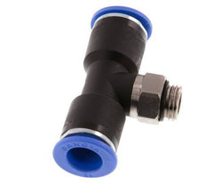 12mm x G1/4'' inline T-stuk Messing/PA 66 Insteekfitting Buitendraad Draaibaar NBR
