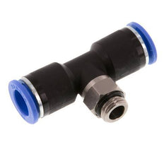 12mm x G1/4'' inline T-stuk Messing/PA 66 Insteekfitting Buitendraad Draaibaar NBR