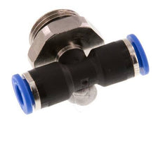6mm x G3/8'' Inline Tee Push-in Fitting with Male Threads Brass/PA 66 NBR Rotatable [2 Pieces]