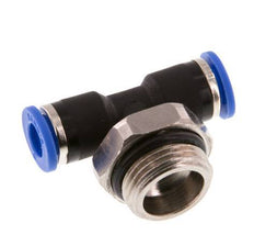 6mm x G3/8'' inline T-stuk Messing/PA 66 Insteekfitting Buitendraad Draaibaar NBR [2 Stuks]