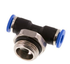 6mm x G3/8'' inline T-stuk Messing/PA 66 Insteekfitting Buitendraad Draaibaar NBR [2 Stuks]