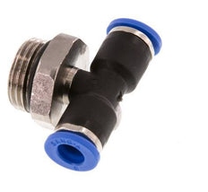 6mm x G3/8'' inline T-stuk Messing/PA 66 Insteekfitting Buitendraad Draaibaar NBR [2 Stuks]