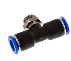 12mm x G3/8'' inline T-stuk Messing/PA 66 Insteekfitting Buitendraad Draaibaar NBR