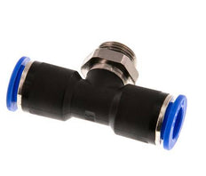 12mm x G3/8'' inline T-stuk Messing/PA 66 Insteekfitting Buitendraad Draaibaar NBR