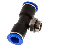 12mm x G3/8'' inline T-stuk Messing/PA 66 Insteekfitting Buitendraad Draaibaar NBR