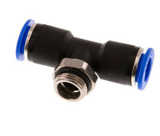 12mm x G3/8'' inline T-stuk Messing/PA 66 Insteekfitting Buitendraad Draaibaar NBR