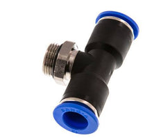 12mm x G3/8'' inline T-stuk Messing/PA 66 Insteekfitting Buitendraad Draaibaar NBR