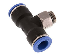 14mm x G3/8'' inline T-stuk Messing/PA 66 Insteekfitting Buitendraad Draaibaar NBR