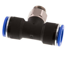 16mm x G3/8'' inline T-stuk Messing/PA 66 Insteekfitting Buitendraad Draaibaar NBR
