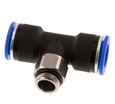 16mm x G3/8'' inline T-stuk Messing/PA 66 Insteekfitting Buitendraad Draaibaar NBR