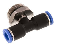 8mm x G1/2'' inline T-stuk Messing/PA 66 Insteekfitting Buitendraad Draaibaar NBR