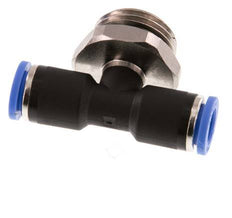 8mm x G1/2'' inline T-stuk Messing/PA 66 Insteekfitting Buitendraad Draaibaar NBR