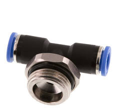 8mm x G1/2'' inline T-stuk Messing/PA 66 Insteekfitting Buitendraad Draaibaar NBR