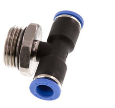 8mm x G1/2'' inline T-stuk Messing/PA 66 Insteekfitting Buitendraad Draaibaar NBR