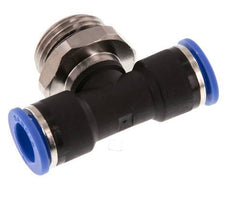 10mm x G1/2'' inline T-stuk Messing/PA 66 Insteekfitting Buitendraad Draaibaar NBR