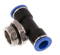 10mm x G1/2'' inline T-stuk Messing/PA 66 Insteekfitting Buitendraad Draaibaar NBR
