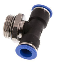 10mm x G1/2'' inline T-stuk Messing/PA 66 Insteekfitting Buitendraad Draaibaar NBR