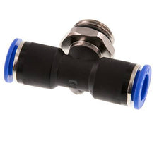 12mm x G1/2'' inline T-stuk Messing/PA 66 Insteekfitting Buitendraad Draaibaar NBR
