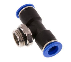 12mm x G1/2'' inline T-stuk Messing/PA 66 Insteekfitting Buitendraad Draaibaar NBR