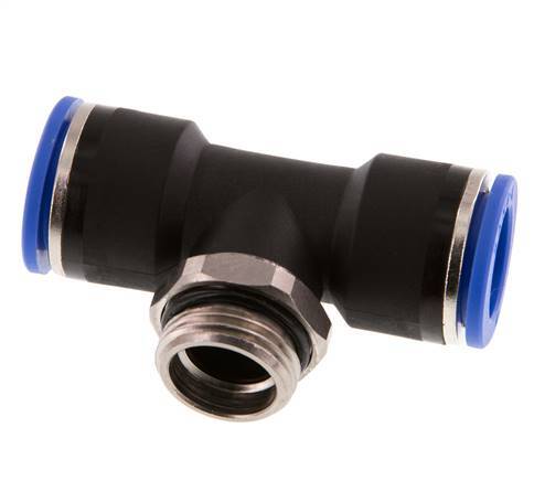 16mm x G1/2'' inline T-stuk Messing/PA 66 Insteekfitting Buitendraad Draaibaar NBR