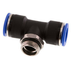 16mm x G1/2'' inline T-stuk Messing/PA 66 Insteekfitting Buitendraad Draaibaar NBR