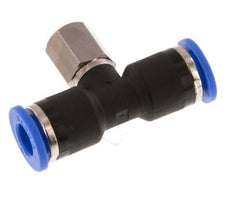 6mm x M 5 inline T-stuk Messing/PA 66 Insteekfitting Binnendraad Draaibaar NBR [2 Stuks]